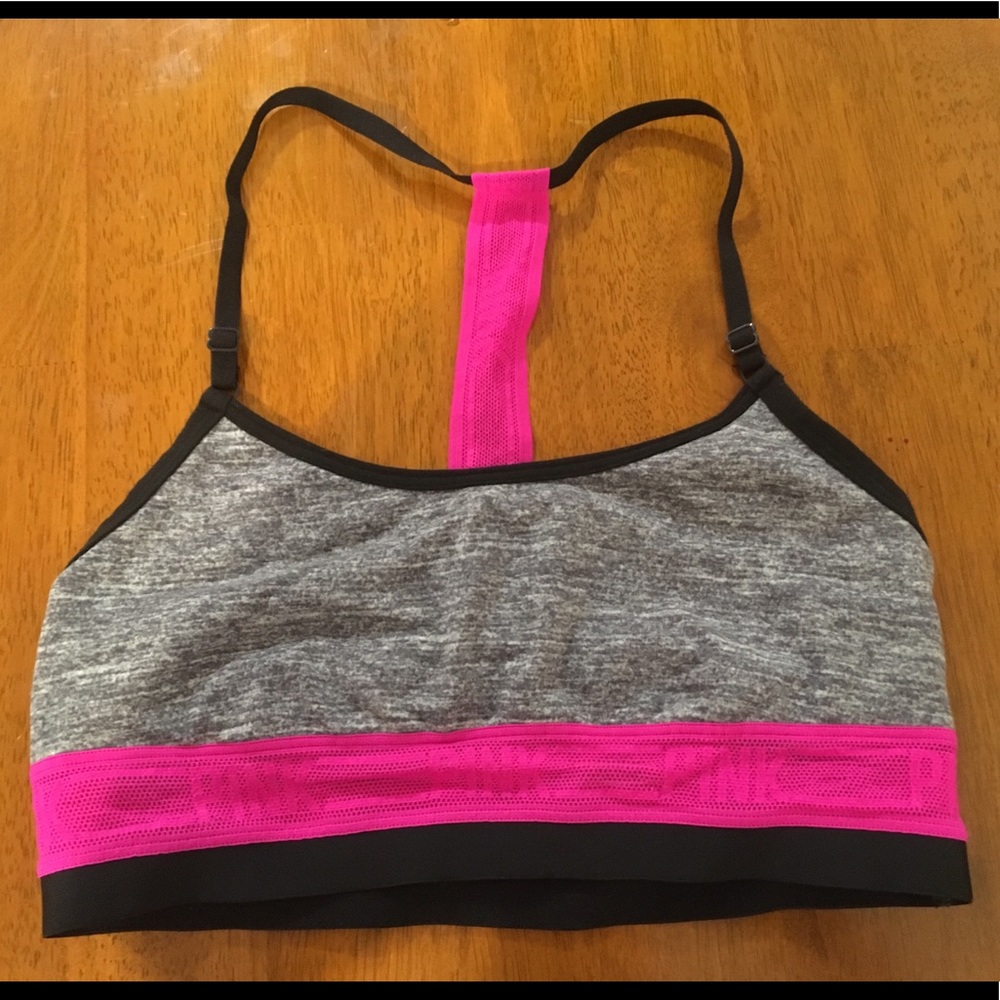 Victoria’s Secret black and pink sports bra
